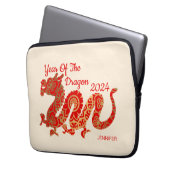 Moderner Mandala Dragon 2024 Chinesisches Neujahr Laptopschutzhülle (Vorderseite Links)