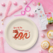 Moderner Mandala Dragon 2024 Chinesisches Neujahr Pappteller (Party)