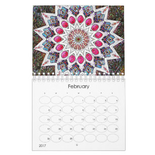 Moderner Mandala-Kalender Kalender