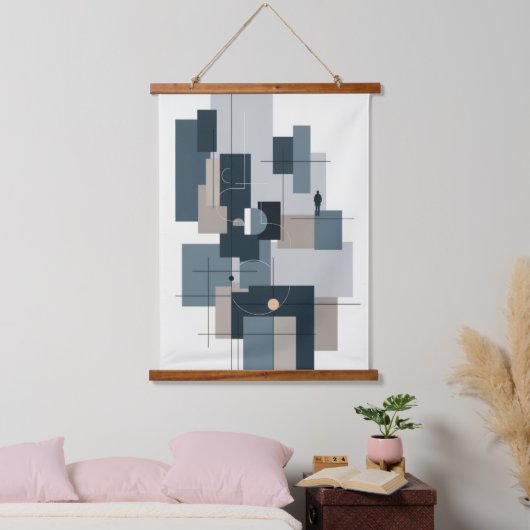 Moderner Mann Wandteppich Mit Holzrahmen (Schlafzimmer)