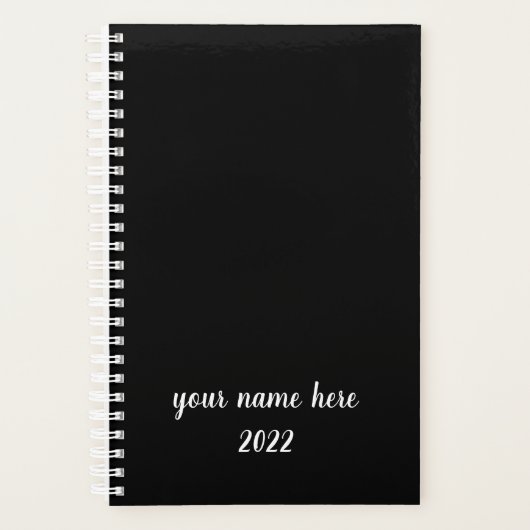 Moderner Männerplaner in Schwarz Planer (Vorderseite)