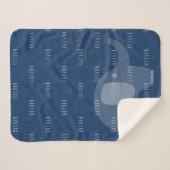 Moderner Marine-Elefant-personalisierter Sherpadecke (Vorderseite (Horizontal))