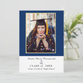 moderner marineblauer Abschluss Ankündigung (Stehend Vorderseite)