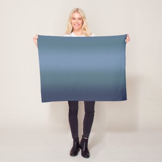 Moderner marineblauer Farbverlauf Wasserfarben Gal Fleecedecke (Beispiel)