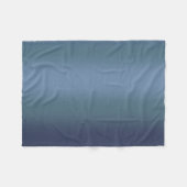 Moderner marineblauer Farbverlauf Wasserfarben Gal Fleecedecke (Vorderseite (Horizontal))