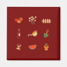 Moderner marinegartenmagnet magnet