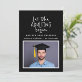 Moderner Marker Pen Eadulter Foto Abschluss Ankündigung (Stehend Vorderseite)