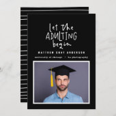 Moderner Marker Pen Eadulter Foto Abschluss Ankündigung (Vorne/Hinten)