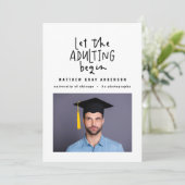 Moderner Marker Pen Eadulter Foto Abschluss Ankündigung (Stehend Vorderseite)