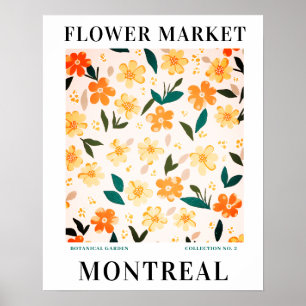Moderner Markt Blume Montreal Blume botanisch Poster