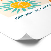 Moderner Markt für Blume Madrid Blume botanisch Poster (Ecke)