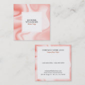 Moderner Marmor aus Rose-Gold Quadratische Visitenkarte (Vorne/Hinten)