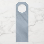 Moderner Marmor Cheers Foto Dusty Blue ID816 Flaschenanhänger (Rückseite)