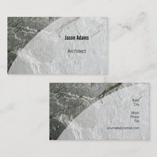 Moderner Marmor des Architekten-| Visitenkarte (Vorne/Hinten)