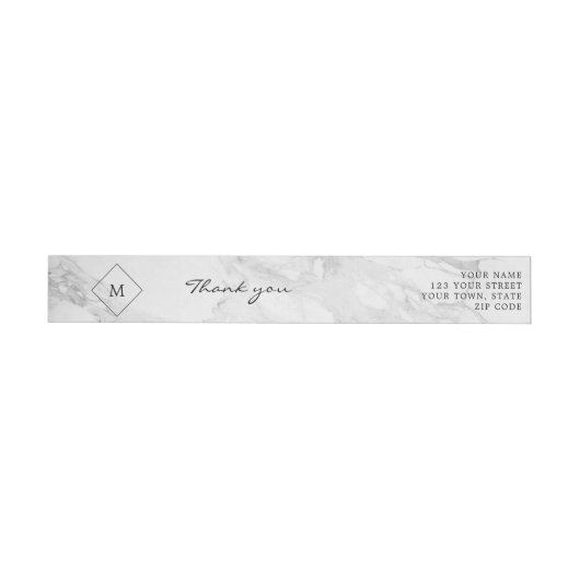 Moderner Marmor des Monogramms (Person)