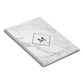 Moderner Marmor des Monogramms Notizblock (Rechte Seite)