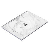 Moderner Marmor des Monogramms Notizblock (Linke Seite)