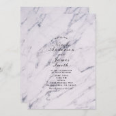 Moderner Marmor Elegant Hochzeitsfeiern Einladung (Vorne/Hinten)