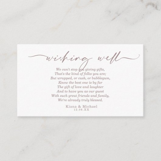 Moderner Marmor-Glitzer, der gut V3 weiß wünscht I Begleitkarte (Vorderseite)