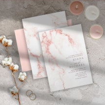 Moderner Marmor Glitzer Hochzeit Rose Gold ID816