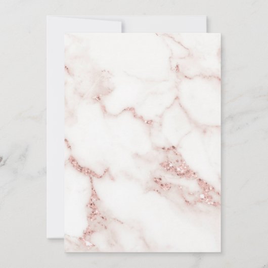 Moderner Marmor Glitzer Hochzeit Rose Gold ID816 (Rückseite)