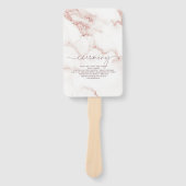 Moderner Marmor Glitzer Hochzeit Rose Gold ID816 Fächer (Vorderseite)