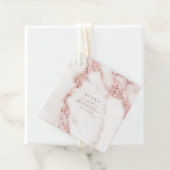 Moderner Marmor Glitzer Hochzeit Rose Gold ID816 Geschenkanhänger (Beispiel)