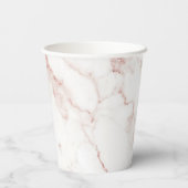 Moderner Marmor Glitzer Hochzeit Rose Gold ID816 Pappbecher (Rückseite)