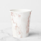 Moderner Marmor Glitzer Hochzeit Rose Gold ID816 Pappbecher (Rechts)