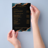 Moderner Marmor Glitzer Salon Preisliste Flyer (Handgriff)