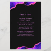 Moderner Marmor Glitzer Salon Preisliste Flyer (Hinten)