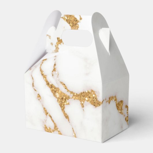 Moderner Marmor-Glitzer Vielen Dank V2 Gold ID816 Geschenkschachtel (Rückseite)