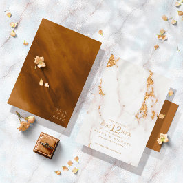 Moderner Marmor-Glitzer Wedding Gold ID816 Save The Date