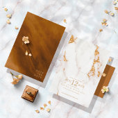 Moderner Marmor-Glitzer Wedding Gold ID816 Save The Date