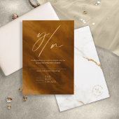 Moderner Marmor Glitzer Wedding Gold V2 ID816 RSVP Karte