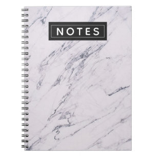 Moderner Marmor Grau Schwarz Chic Personalisiert Notizblock