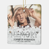 Moderner Marmor im Foto der Erinnerung Keramikornament (Links)