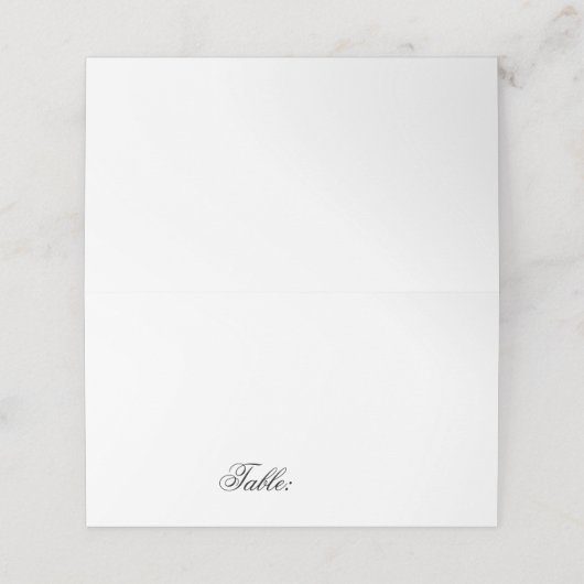 Moderner Marmor im Inneren Blank Table Guest Platzkarte (Außenseite Aufgefaltet)
