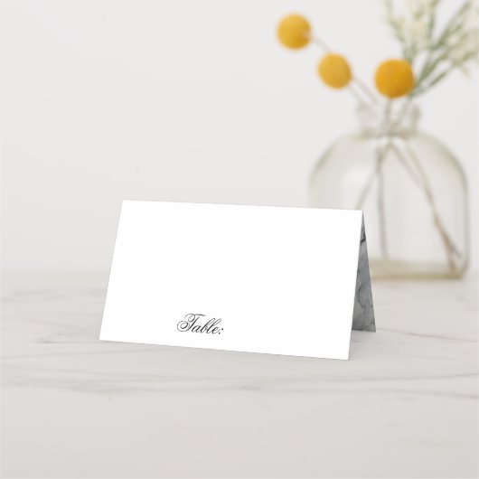 Moderner Marmor im Inneren Blank Table Guest Platzkarte (Vorderseite)