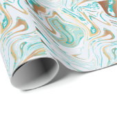Moderner Marmor: Luxuriöses Texturdesign Geschenkpapier (Rolleneckpunkt)