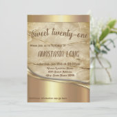 Moderner Marmor mit goldenen Details Save the Date (Stehend Vorderseite)