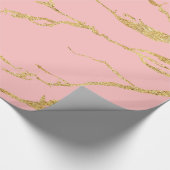 Moderner Marmor mit Imitat Gold Geschenkpapier (Ecke)