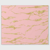 Moderner Marmor mit Imitat Gold Geschenkpapier (Flach)