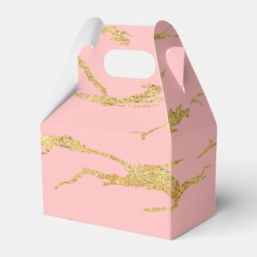 Moderner Marmor mit Imitat Gold Geschenkschachtel (Rückseite)