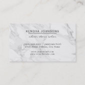 Moderner Marmor mit Imitat-Gold Visitenkarte (Rückseite)