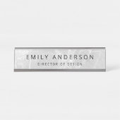 Moderner Marmor Personalisiert Schreibtischnamensplakette (Vorderseite )