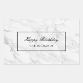 Moderner Marmor Rechteckiger Aufkleber (Vorderseite)