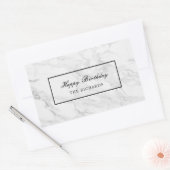 Moderner Marmor Rechteckiger Aufkleber (Umschlag)