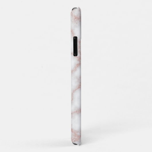 Moderner Marmor Rose Gold Glitzer Case-Mate iPhone Hülle (Hinten/Rechts)