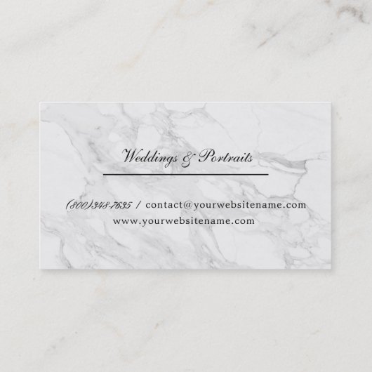 Moderner Marmor Visitenkarte (Rückseite)